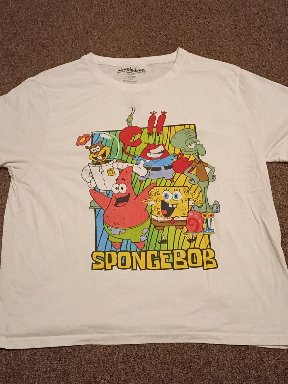 Nickelodeon SpongeBob Multicolor Graphic Tee - White